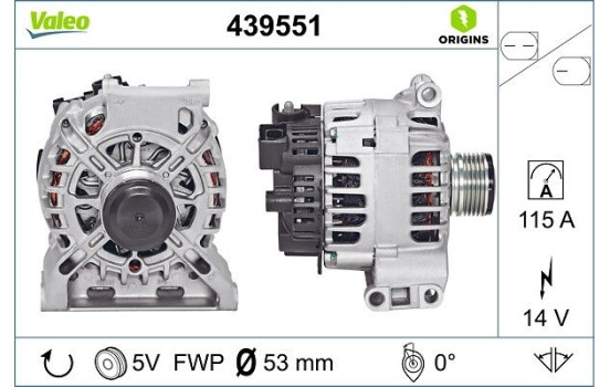 Alternator NEW ORIGINAL PART 439551 Valeo, Image 4