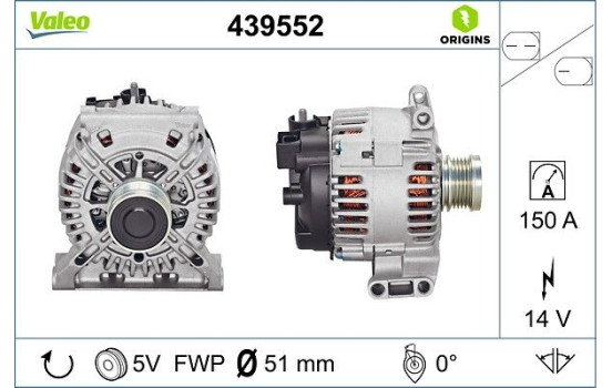 Alternator NEW ORIGINAL PART 439552 Valeo, Image 4