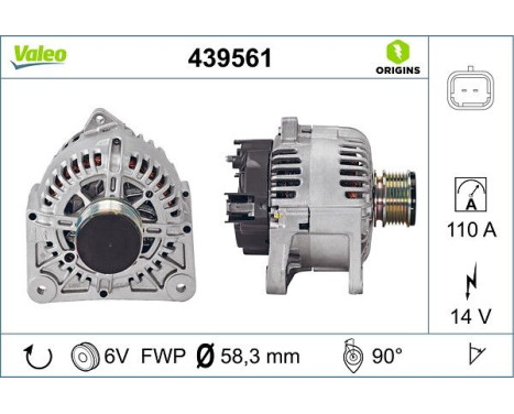 Alternator NEW ORIGINAL PART 439561 Valeo, Image 4