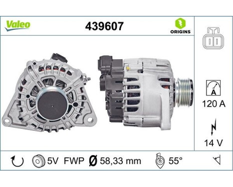 Alternator NEW ORIGINAL PART 439607 Valeo, Image 4