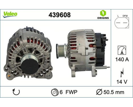 Alternator NEW ORIGINAL PART 439608 Valeo, Image 4