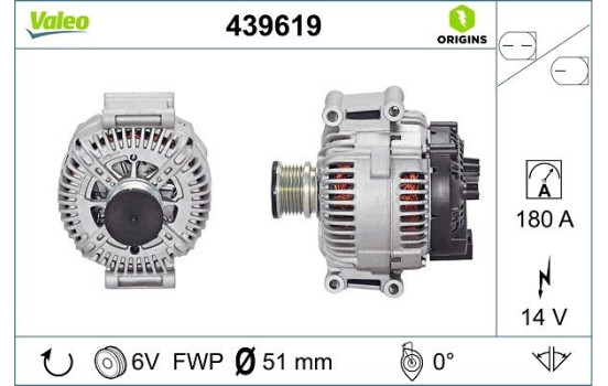 Alternator NEW ORIGINAL PART 439619 Valeo, Image 4