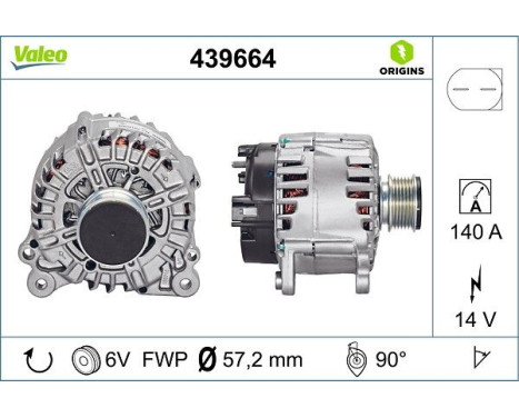 Alternator NEW ORIGINAL PART 439664 Valeo, Image 4