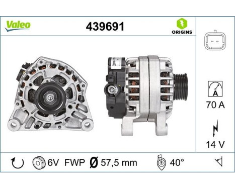 Alternator NEW ORIGINAL PART 439691 Valeo, Image 4