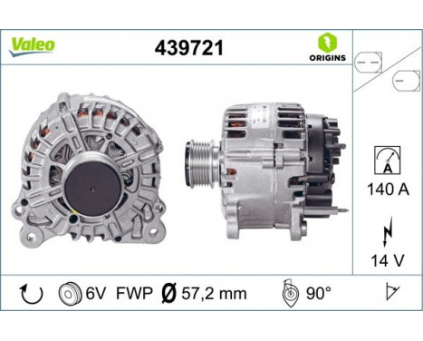 Alternator NEW ORIGINAL PART 439721 Valeo, Image 2