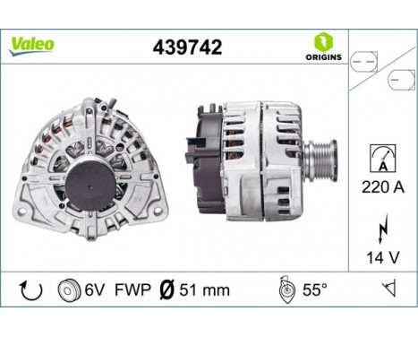 Alternator NEW ORIGINAL PART 439742 Valeo, Image 4