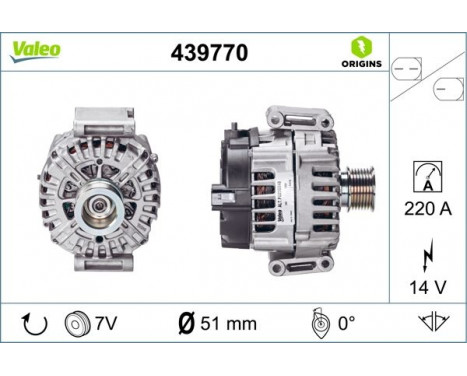 Alternator NEW ORIGINAL PART 439770 Valeo, Image 2