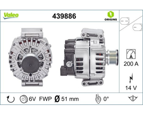 Alternator NEW ORIGINAL PART 439886 Valeo, Image 2