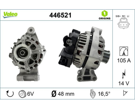 Alternator NEW ORIGINAL PART 446521 Valeo