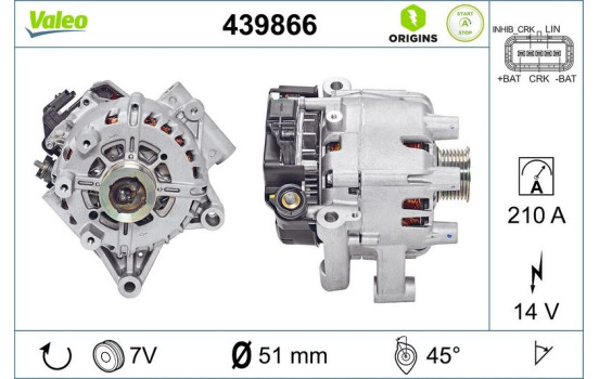 Alternator NEW STOP&START ORIGINAL PART 439866 Valeo, Image 4