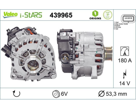 Alternator NEW STOP&START ORIGINAL PART 439965 Valeo, Image 4