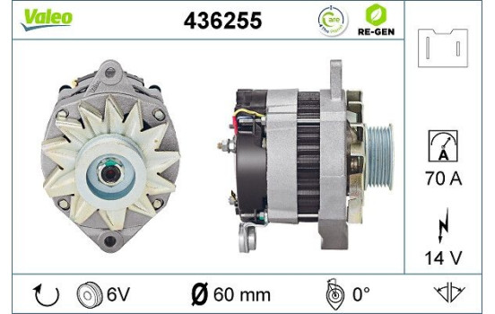 Alternator REMANUFACTURED PREMIUM 436255 Valeo, Image 5