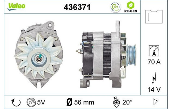 Alternator REMANUFACTURED PREMIUM 436371 Valeo, Image 5