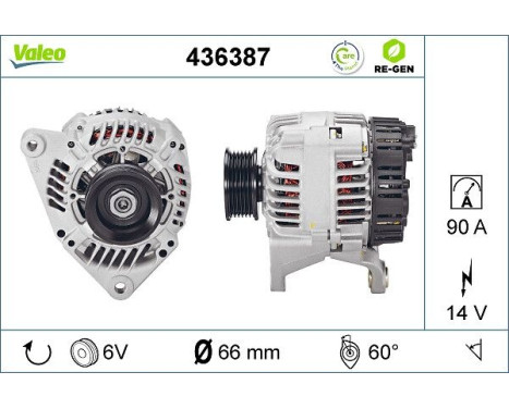 Alternator REMANUFACTURED PREMIUM 436387 Valeo, Image 5