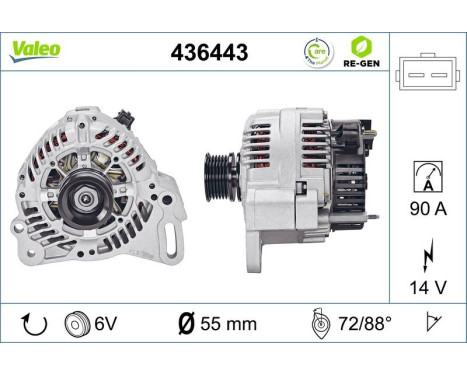 Alternator REMANUFACTURED PREMIUM 436443 Valeo, Image 5