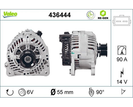 Alternator REMANUFACTURED PREMIUM 436444 Valeo, Image 2