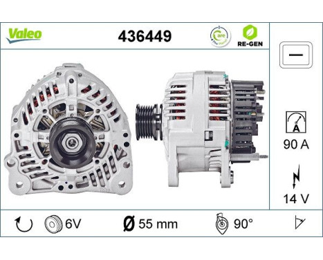 Alternator REMANUFACTURED PREMIUM 436449 Valeo, Image 2