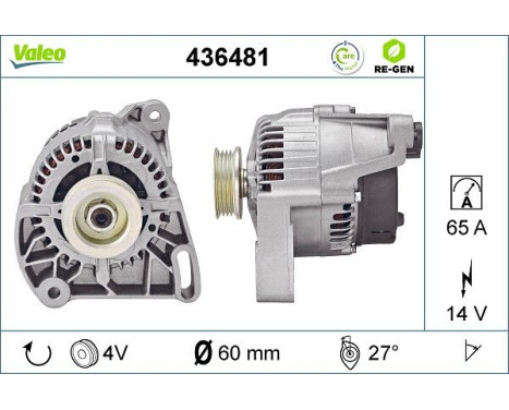 Alternator REMANUFACTURED PREMIUM 436481 Valeo, Image 5