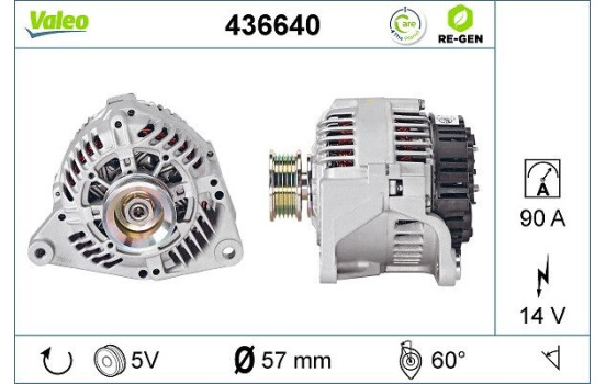 Alternator REMANUFACTURED PREMIUM 436640 Valeo, Image 3