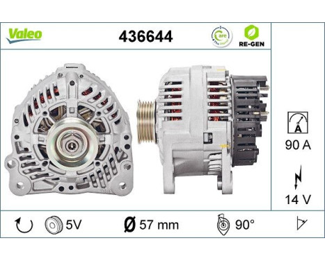 Alternator REMANUFACTURED PREMIUM 436644 Valeo, Image 5