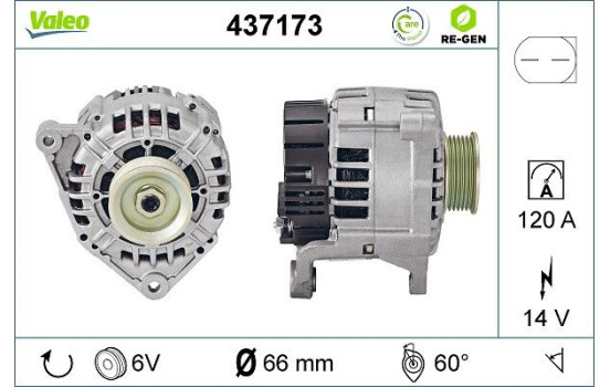 Alternator REMANUFACTURED PREMIUM 437173 Valeo, Image 2