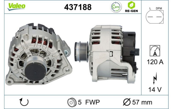 Alternator REMANUFACTURED PREMIUM 437188 Valeo, Image 5