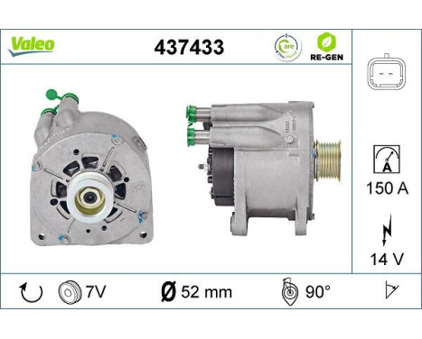 Alternator REMANUFACTURED PREMIUM 437433 Valeo, Image 5