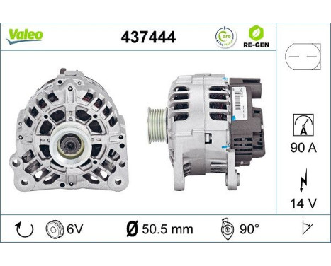 Alternator REMANUFACTURED PREMIUM 437444 Valeo, Image 2