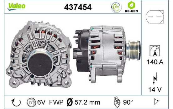 Alternator REMANUFACTURED PREMIUM 437454 Valeo, Image 3