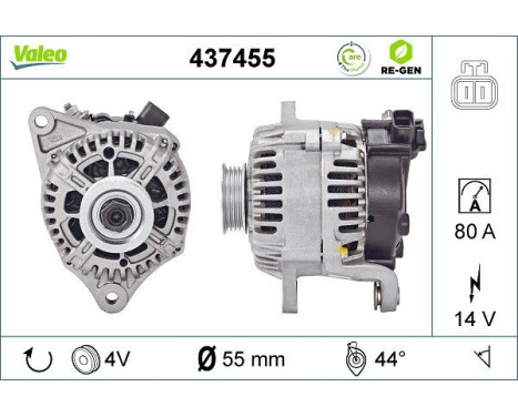 Alternator REMANUFACTURED PREMIUM 437455 Valeo, Image 2