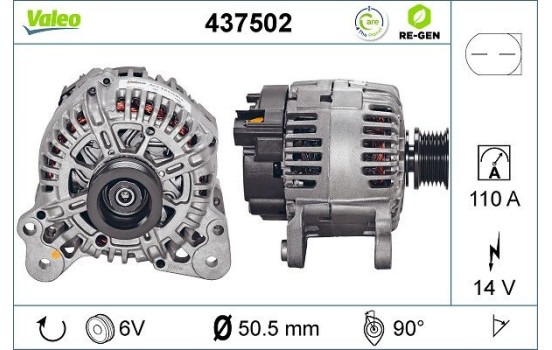 Alternator REMANUFACTURED PREMIUM 437502 Valeo, Image 2