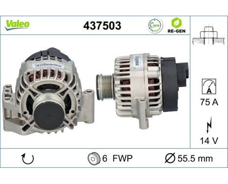 Alternator REMANUFACTURED PREMIUM 437503 Valeo, Image 5