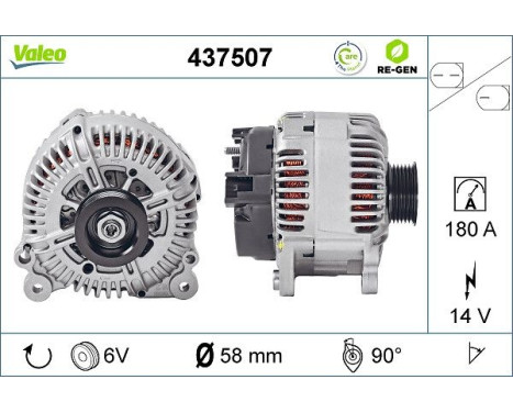 Alternator REMANUFACTURED PREMIUM 437507 Valeo
