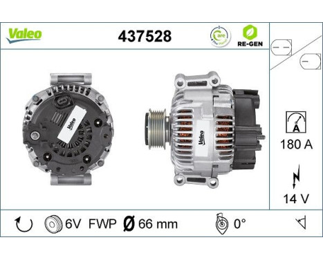 Alternator REMANUFACTURED PREMIUM 437528 Valeo, Image 2
