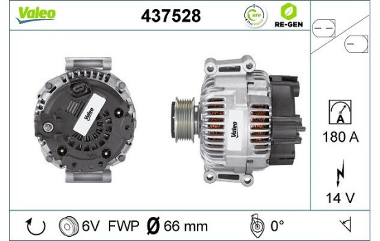 Alternator REMANUFACTURED PREMIUM 437528 Valeo, Image 2