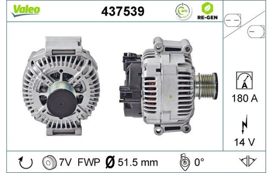 Alternator REMANUFACTURED PREMIUM 437539 Valeo