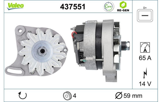 Alternator REMANUFACTURED PREMIUM 437551 Valeo, Image 2