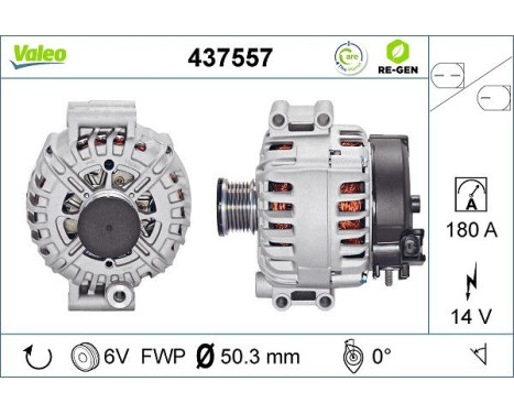 Alternator REMANUFACTURED PREMIUM 437557 Valeo