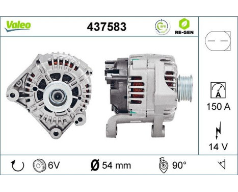 Alternator REMANUFACTURED PREMIUM 437583 Valeo, Image 2