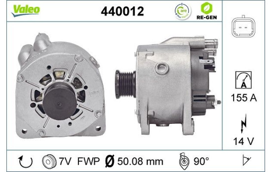 Alternator REMANUFACTURED PREMIUM 440012 Valeo, Image 2