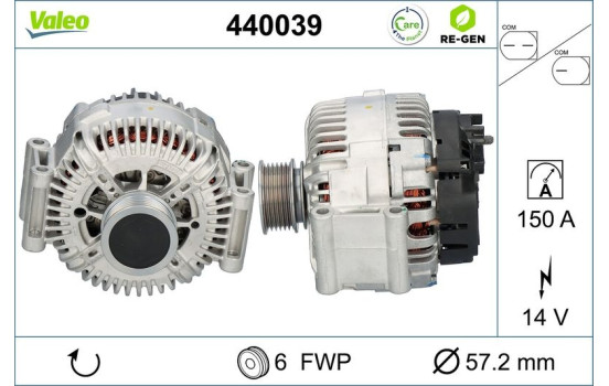 Alternator REMANUFACTURED PREMIUM 440039 Valeo, Image 3