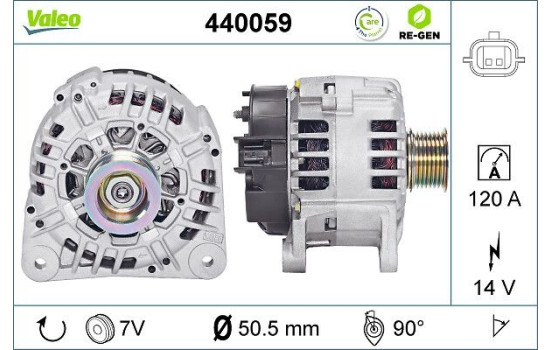 Alternator REMANUFACTURED PREMIUM 440059 Valeo, Image 2