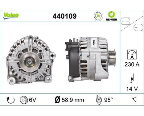 Alternator REMANUFACTURED PREMIUM 440109 Valeo