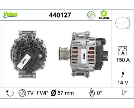 Alternator REMANUFACTURED PREMIUM 440127 Valeo, Image 3