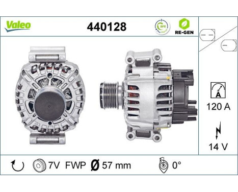 Alternator REMANUFACTURED PREMIUM 440128 Valeo, Image 2