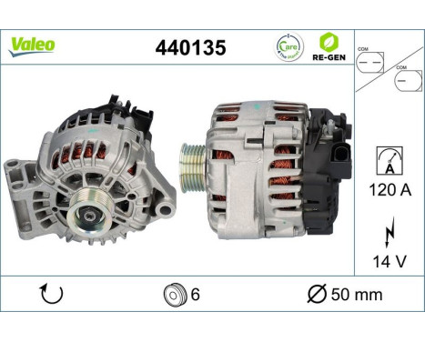 Alternator REMANUFACTURED PREMIUM 440135 Valeo, Image 5