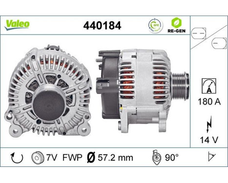 Alternator REMANUFACTURED PREMIUM 440184 Valeo, Image 5