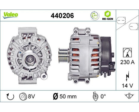 Alternator REMANUFACTURED PREMIUM 440206 Valeo