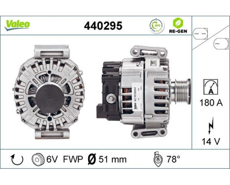 Alternator REMANUFACTURED PREMIUM 440295 Valeo, Image 2
