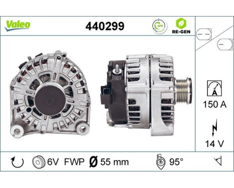Alternator REMANUFACTURED PREMIUM 440299 Valeo, Image 2